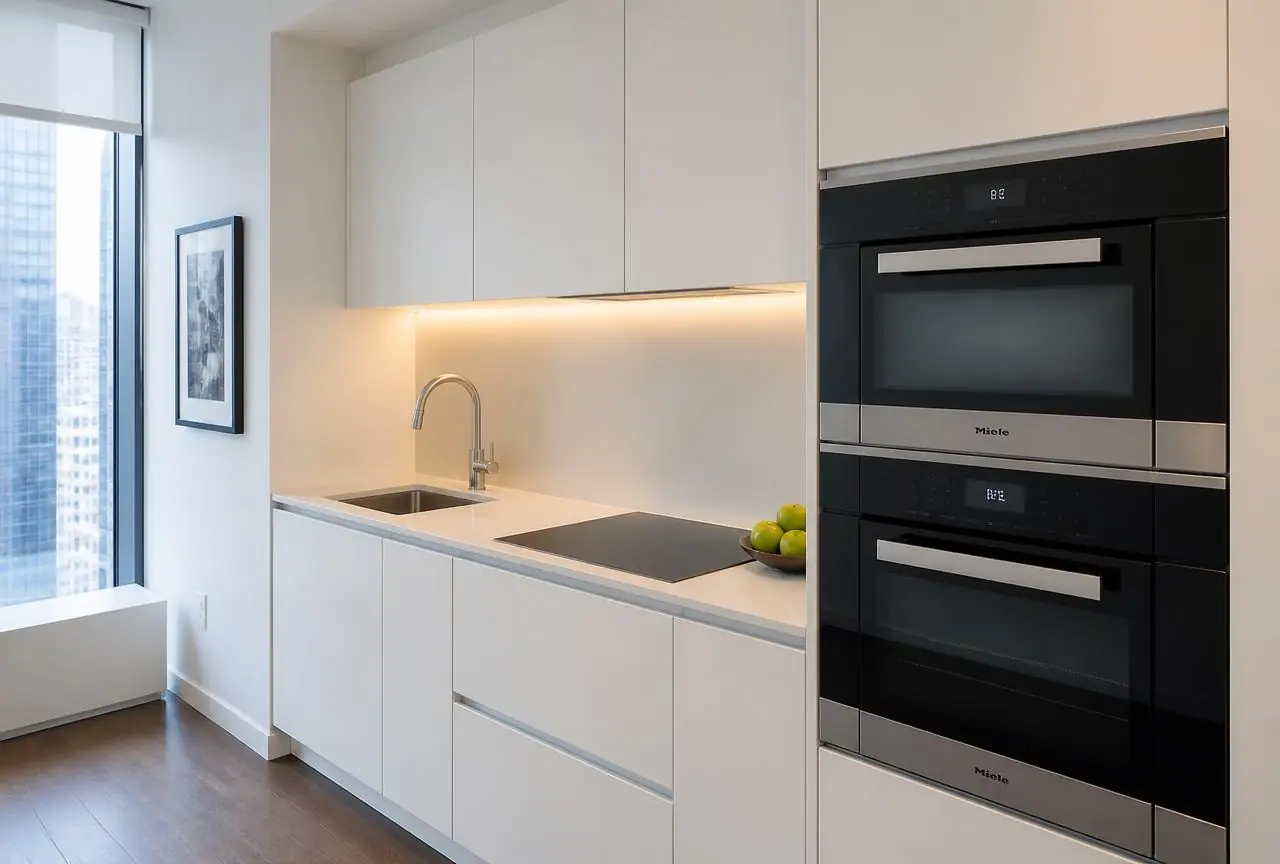 Why Handleless European Cabinets Work So Well in NYC Kitchens